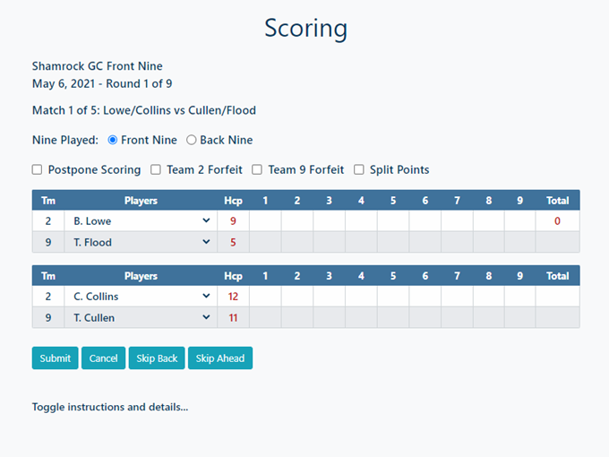 Scoring